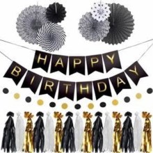 Birthday Garland Kit Black