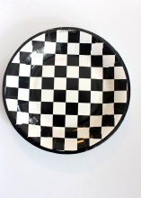 Black/White Checker 9in Plates