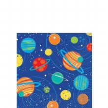 Blast Off Birthday Beverage Napkins 16ct