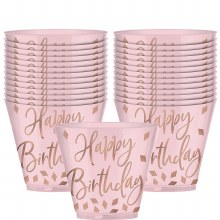 Blush Birthday 9oz Tumblers 30pk