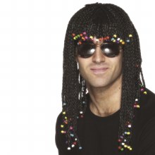 Braided w/Beads Black Wig