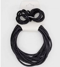 Bracelet/Ring Set Rubber Blk