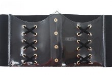 Corset Clear w/ Black Stitch