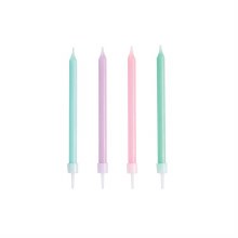 Candle Tall Pastel 12pk