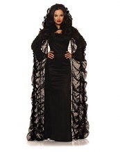 Sheer Black Coffin Cape