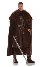 Renaissance Cape with Fur Brown