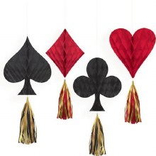 Mini Honeycomb Decor w/ Tassels 4pk