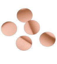 Confetti Rose Gold Round Metallic