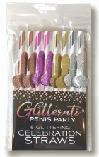 Glitterati Penis Straws 8pk