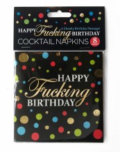 Bev Napkins Happy F-ing Bday