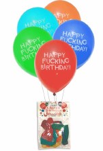 Happy Fucking Birthday • Standard Size 11in. Latex Helium Balloons • Bundle of 8