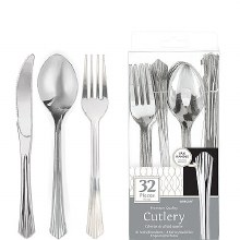 Cutlery Premium Asst Slvr 32ct