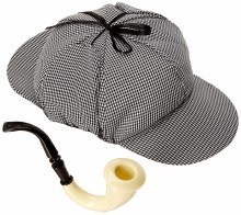 Detective Hat and Pipe Set