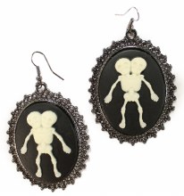 Earrings Conjoined Twins Cameo