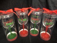 Christmas Humor Wine Glass ~ 1ct.