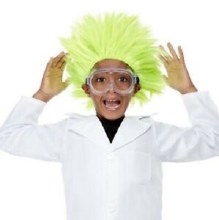 Explosive Scientist Wig Green