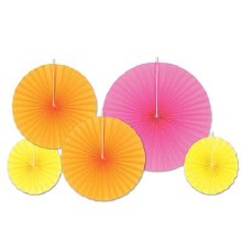 Fans Decorative O/P/Y Neon 5pk