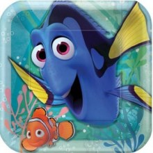 Finding Dory 9in Square Plates 8ct