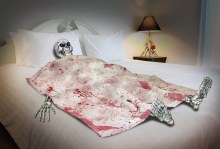 Bloody Death Bed w/ Skeleton