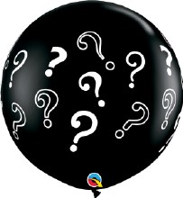 Gender Reveal • ??? Confetti Pop • Jumbo 36" Latex Helium Balloon