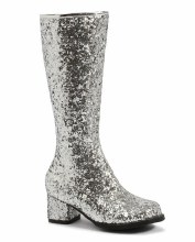 Boots Gogo Silver Glitter 10