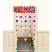 Good Vibes Far Out! Door Curtain