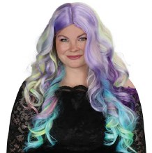 27" Pastel Rainbow Wig