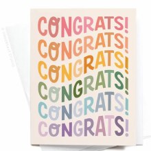 Card Wonky Rainbow Congrats