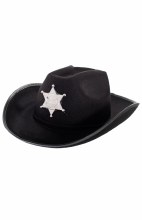 Cowboy Sherriff Hat Black