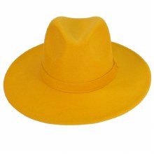 Hat Felt Yellow Fedora