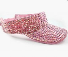 Visor Hat Rhinestone Pnk