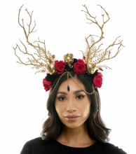 Headpiece Skulls/Antlers Gold