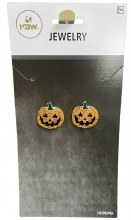 Rhinestone Pumpkin Earrings