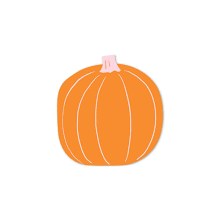 Pumpkin Shaped Bev Nap 24pk