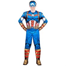 Capt America Muscle Adult Med