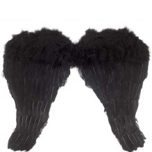 Black Feather Angel Wings 18"