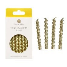 Gold Twirl Birthday Candles