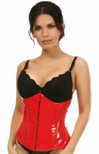Red Patent Leather Underbust Corset LG