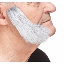 Sideburns Chops White/Grey