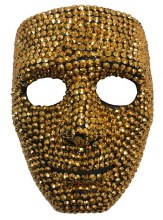 Rhinestone Mask Full ~ Gold