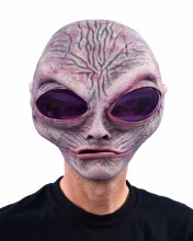 Zagone Studios Alien Mask Grey with  Purple Eyes