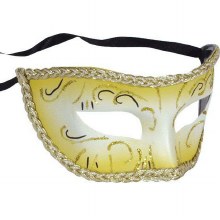 Mask White/Gold Half Mask