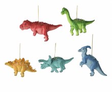 Ornament Dinasaur Glitter Asst