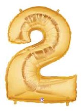 Jumbo 40in. Number Mylar ~ Gold 2