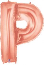 Jumbo 40in. Letter Mylar ~ Rose Gold P