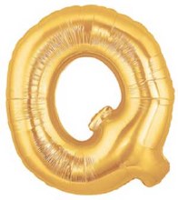 Jumbo 40in. Letter Mylar ~ Gold Q