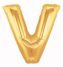 Jumbo 40in. Letter Mylar ~ Gold V