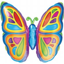 Insect • Butterfly, Jewel • Jumbo 25in. Mylar Helium Balloon