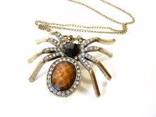 Necklace SpiderMultiRhinestone