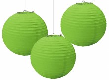 Paper Lanterns Lime Green 3pk